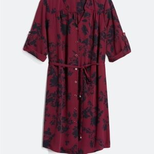 41 Hawthorn Burgundy Floral Dress
